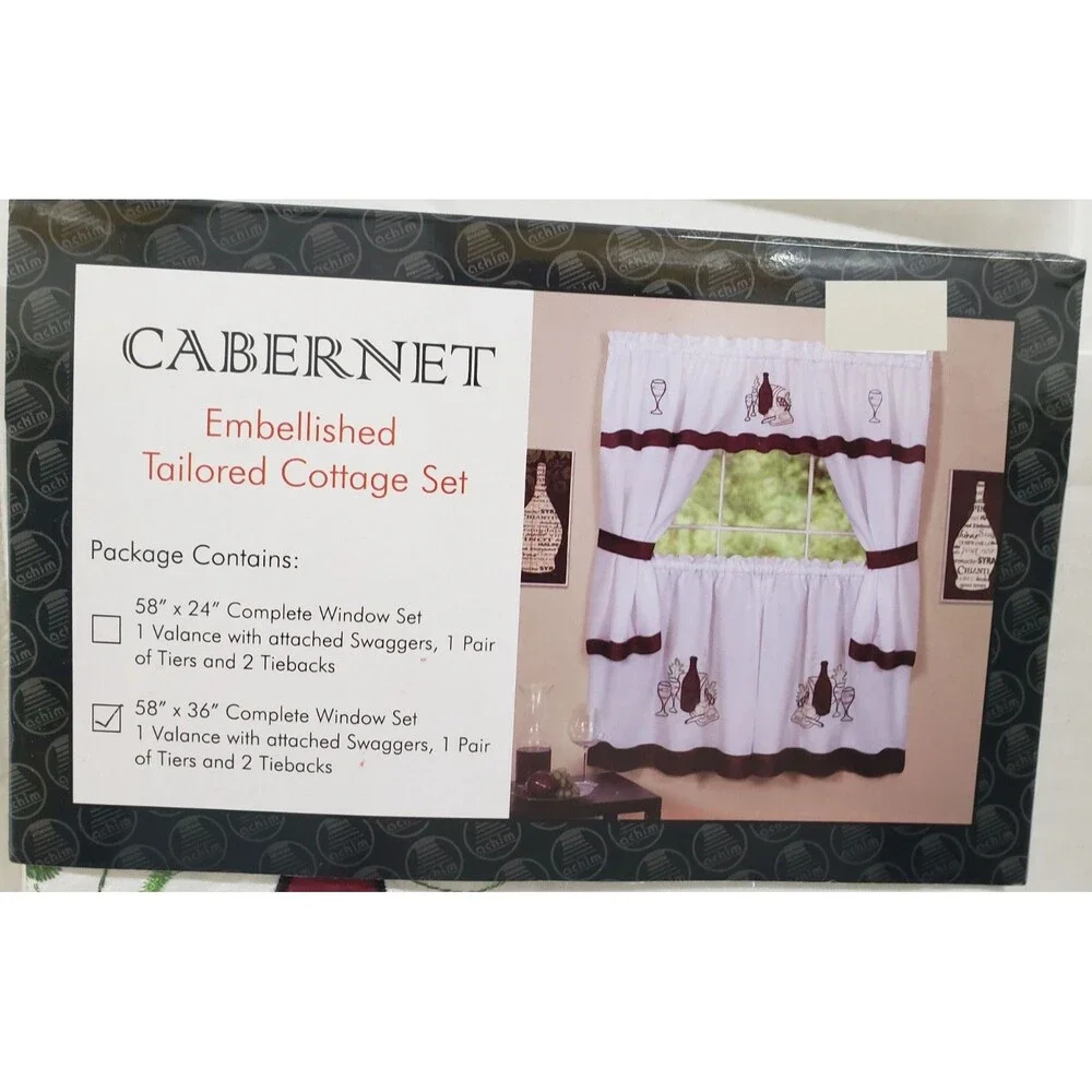 Embellished Cottage Curtains Tailored Set (58